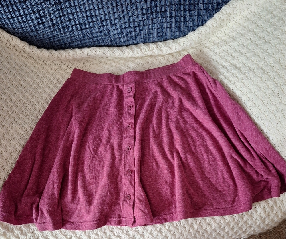 Women's Pink Button-Front American Eagle Skirt, Size XS